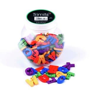BP006 Jar of Craft Buttons: Letters: Pack of 3