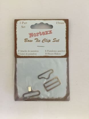 BTC/1 Bow Tie Clip Set: Nickel - 5 x 1 set