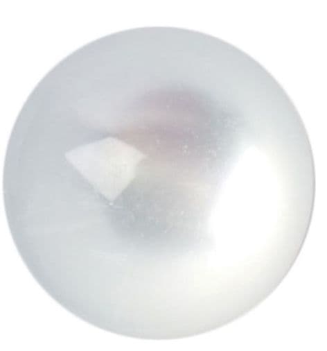 Buttons: Domed: Shank: 11mm: Pearlised White