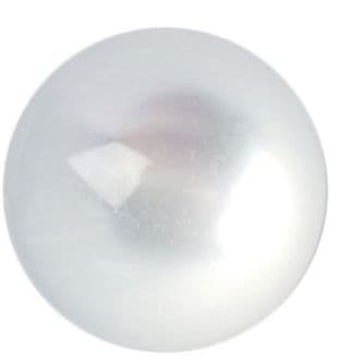 Buttons: Domed: Shank: 14mm: Pearlised White