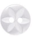 Buttons: Star: Polyester: 22S: Pearl White