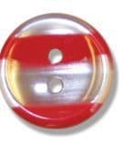 Buttons: Stripe: Polyester: 18mm: Red