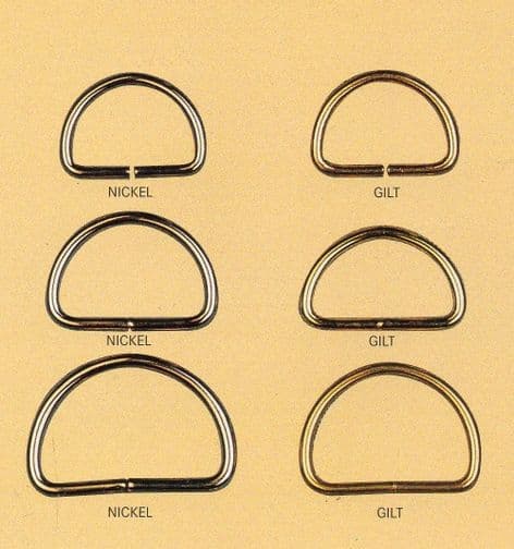C00074 Strap D Rings: Metal : 19mm - Choice of Colour