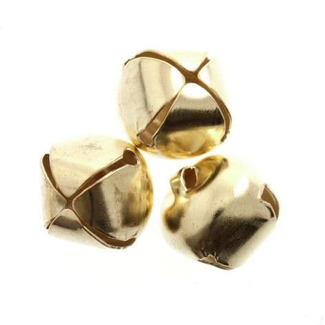 CB035 Bells: Jingle: 10mm: Gold: 9 Pack
