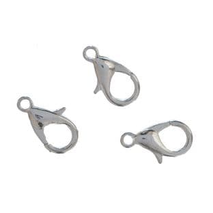 CB0588 Trigger Clasp: Silver: 10mm: 5 Packs of 3