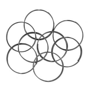 CB083 Memory Wire 2cm Ring: 5 Packs of 8 coils