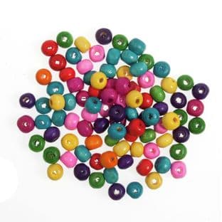CBW06 Wood Beads 6mm Assorted: 200pk