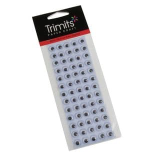 CC120 Toy Eyes: Googly: Self-Adhesive: 8mm: 65 per sheet
