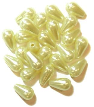 CF01\359 Oval Drop Pearls 6mm x 9mm:5 Packs of 7g - Full Colour Range