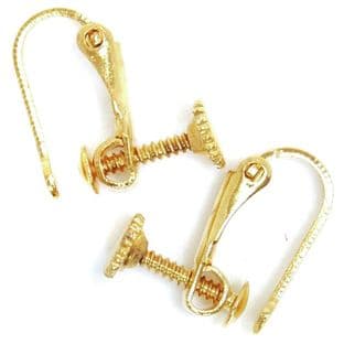 CF01\60002 Ear Screws: Gold Plated: 5 Packs of 2