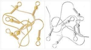 CF01\606 Long Ball Ear Wire: Plated: 5 Packs of 6 - Full Colour Range