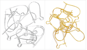 CF01\607 Kidney Ear Wire: Plated: 5 Packs of 10 - Full Colour Range