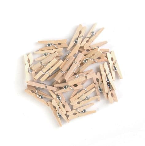 CF166 Clothes Pegs: Wooden: Natural