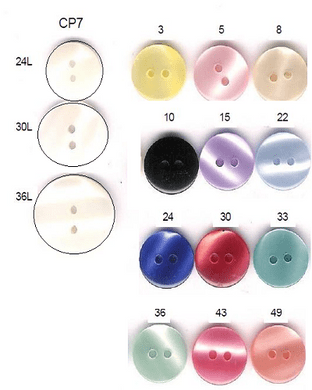 CP7  30  SHADOW STRIPE  2 Hole Polyester Plastic Button
