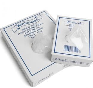 D0000 Packaging: Clear Poly Plastic Bags - Range of Sizes