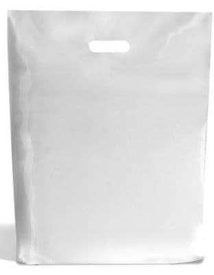 D00032 B Packaging: Carrier Bags - White - patch handles