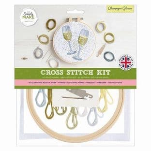 DSM 106203 Cross Stitch Kit - Champagne Glasses