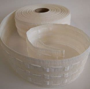 E00026 75mm/3" Curtain Tape Bumper Pack - White - 500m