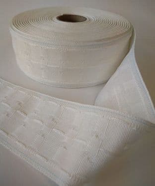 E00033 75mm/3" Premium Pencil Pleat Tape - White