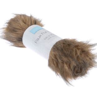 EH046 Faux Fur Roll: Brown: 1m x 30cm