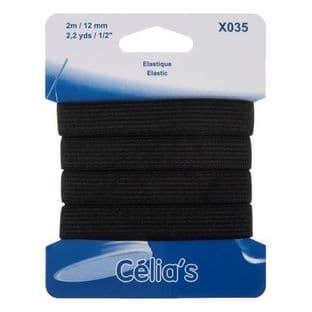 Elastic: Black: 12mm