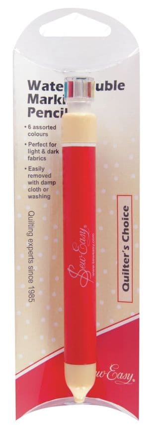 ER292 Retractable Wash-Out Pencil: 6 Colour - Sew Easy