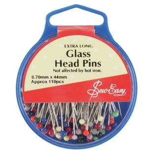 ER679.L Glass Head Pins: 44mm - Sew Easy