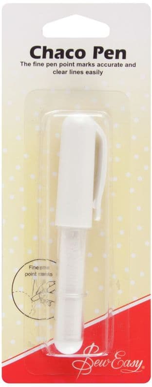 ER868.WH Quilters Chaco Chalk Pen: White - Sew Easy