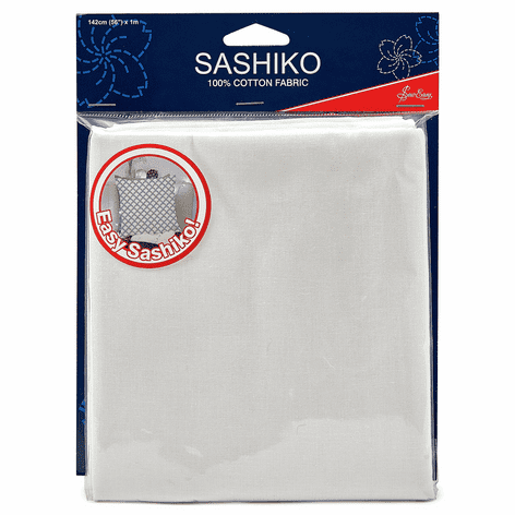ERS 010  Sashiko: Cotton Fabric: 1m x 1.42m: White