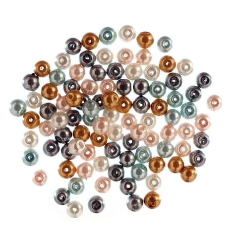 Extra Value Glass Pearls 6mm: 3 Packs of 100