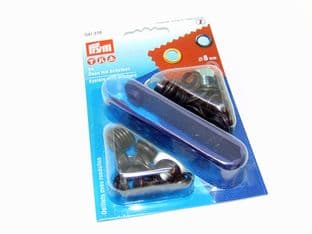 Eyelets with Washers : Prym 541376- Black Oxidized- 8mm - 24 sets