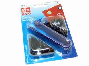 Eyelets with Washers : Prym 542371- Black Oxidized - 5mm - 40 sets