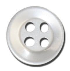 G0701 4 Hole Shirt Button: Bulk - Pearl White - 2000pcs