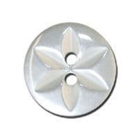 G0792 Star Button: Bulk: Pearl White - Choice of Sizes & Pack Size