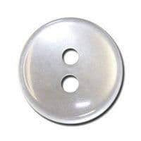 G0796 2 Hole Shirt Button: Bulk - Pearl White - Choice of Sizes and Pack Size