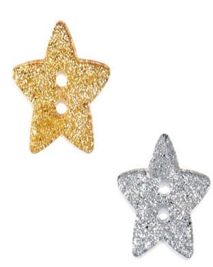 G438128 Star Glitter Button - 28 lignes/18mm - Choice of Colour