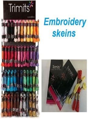 GE Solid Embroidery Thread - 24 x 8m skeins