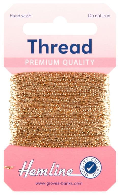 H1002\11 Glitter Thread: 10m - Light Gold