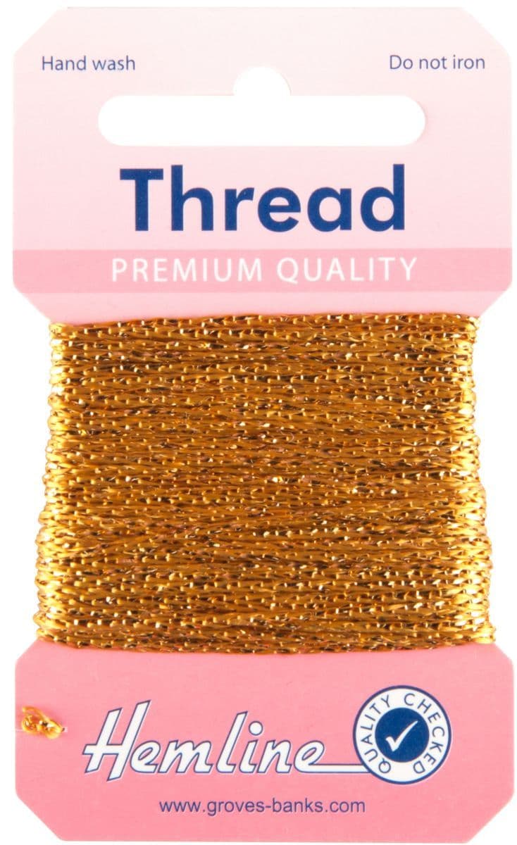 Glittered Thread H1002 12 Glitter Thread 10m - Dark Gold