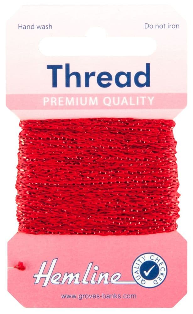 H1002 14 Glitter Thread 10m - Red