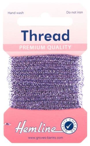 H1002\22 Glitter Thread: 10m - Lilac