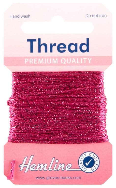 H1002\25 Glitter Thread: 10m - Fuchsia