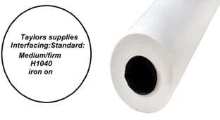 H1040 Interfacing: Standard: Med\Firm: Iron-on