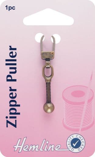 H164.01 Zipper Puller: Ball - Bronze