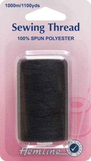 H238.BK Sewing Thread 1000m: Black