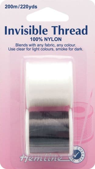 H240.2 Invisible Thread: Clear/Smoke 2pk