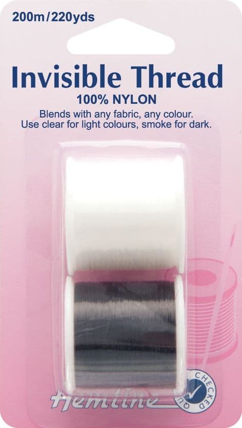 H240.2 Invisible Thread: Clear/Smoke 2pk