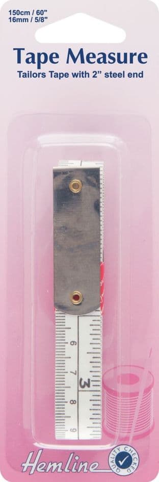 H259 Tape Measure: Tailors Tape - Plastic End