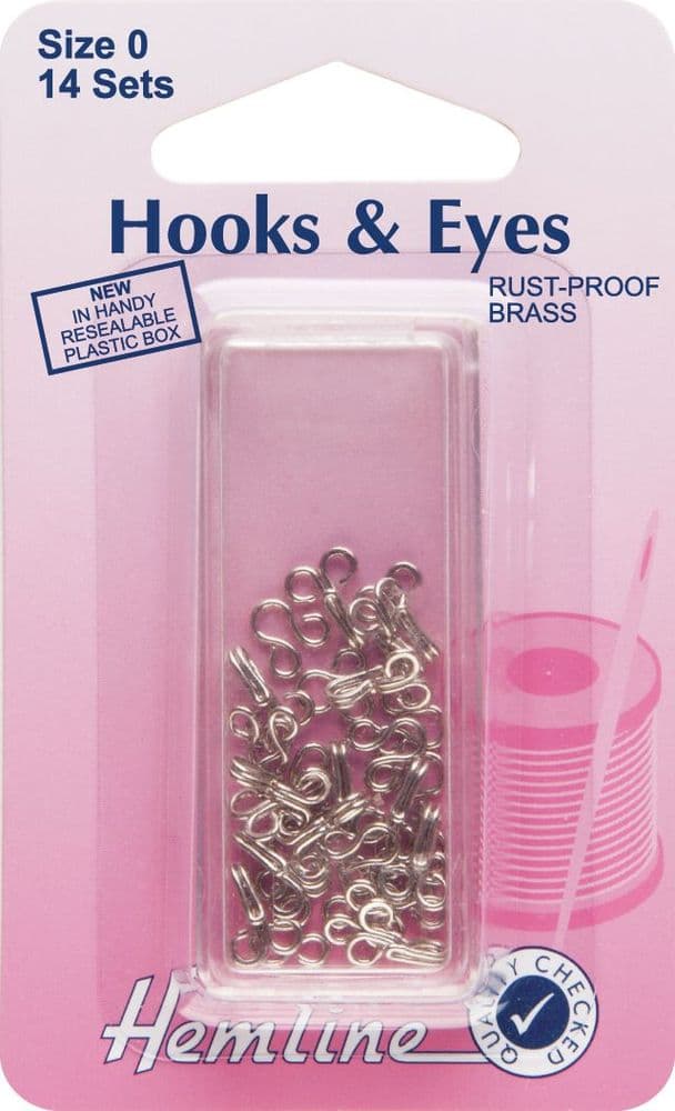 H400 0 Hooks and Eyes Nickel Size 0