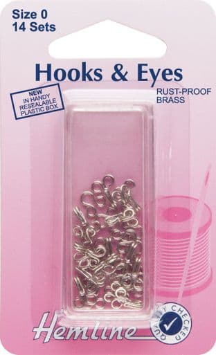 H400.0 Hooks and Eyes: Nickel - Size 0